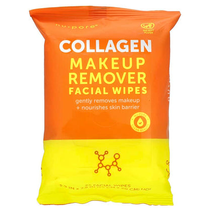 Nu-Pore Collagen Makeup Remover Facial Wipes 25 Facial Wipes