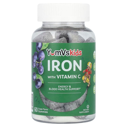 YumV's Iron with Vitamin C Gummies Grape 60 Gummies