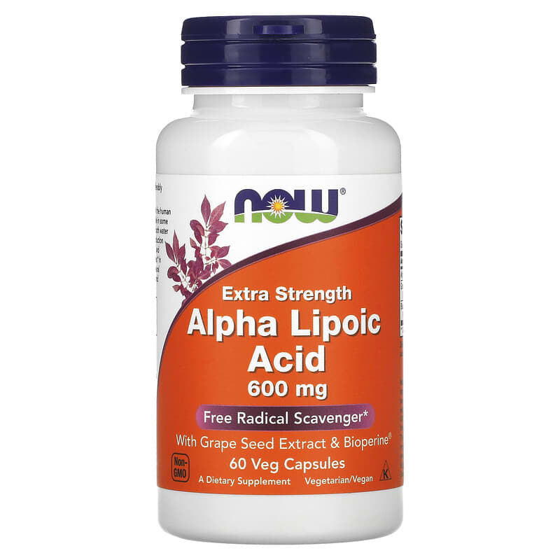 NOW Foods Alpha Lipoic Acid Extra Strength 600 mg