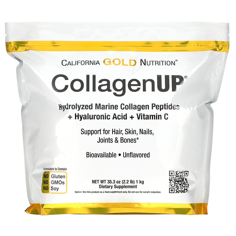 California Gold Nutrition, CollagenUP, Marine Collagen + Hyaluronic Acid + Vitamin C, Unflavoured