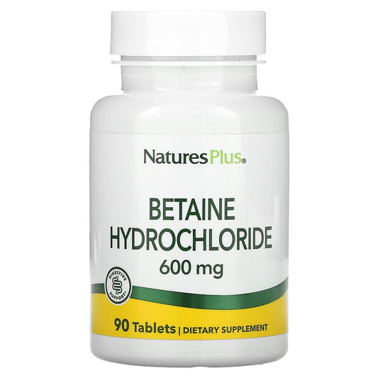 NaturesPlus Betaine Hydrochloride 600 mg 90 Tablets