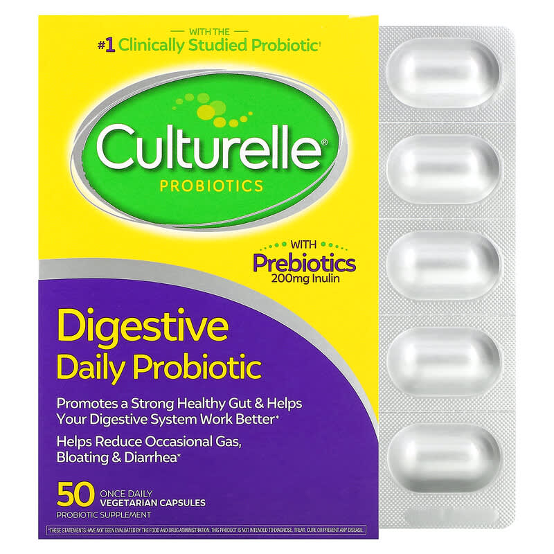 Culturelle Probiotics Digestive Daily Probiotic 50 Once Daily Vegetarian Capsules