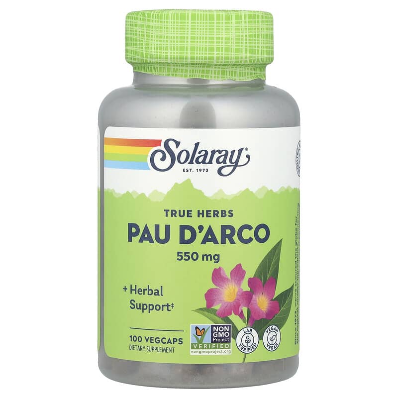 Solaray, True Herbs, Pau D'Arco, 550 mg, 100 VegCaps