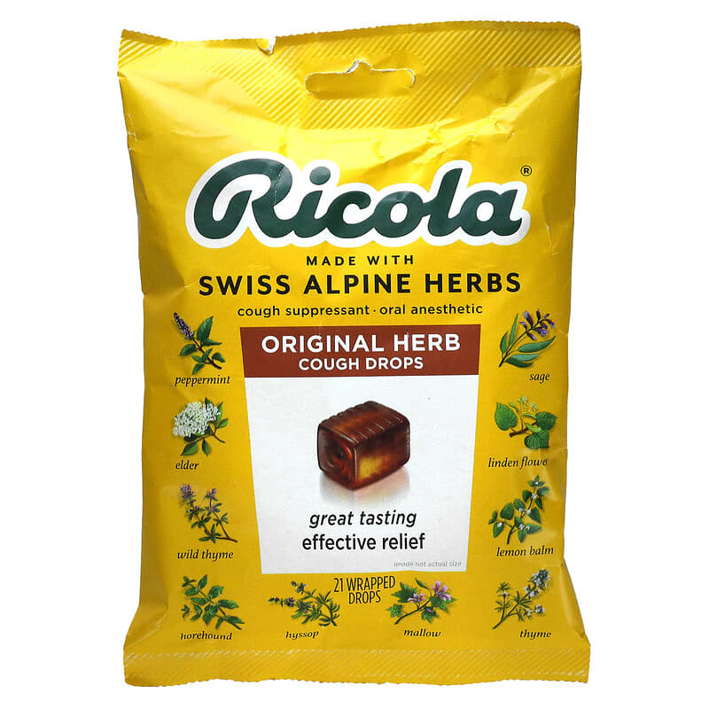 Ricola Original Herb Cough Drops 21 Wrapped Drops