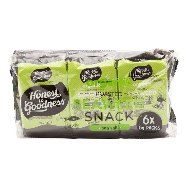 Honest to Goodness Organic Roasted Seaweed Snack - Sea Salt 5g