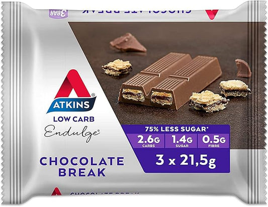 Atkins Endulge Chocolate Break Bar 21.5g x 3