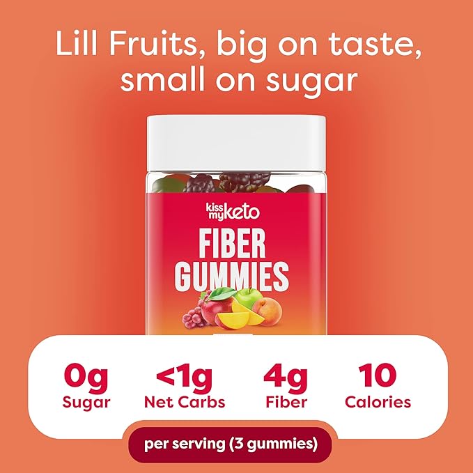 Kiss My Keto Fibre Gummies for Adults Sugar Free