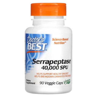 Doctor's Best Serrapeptase 40,000 SPU 90 Veggie Caps