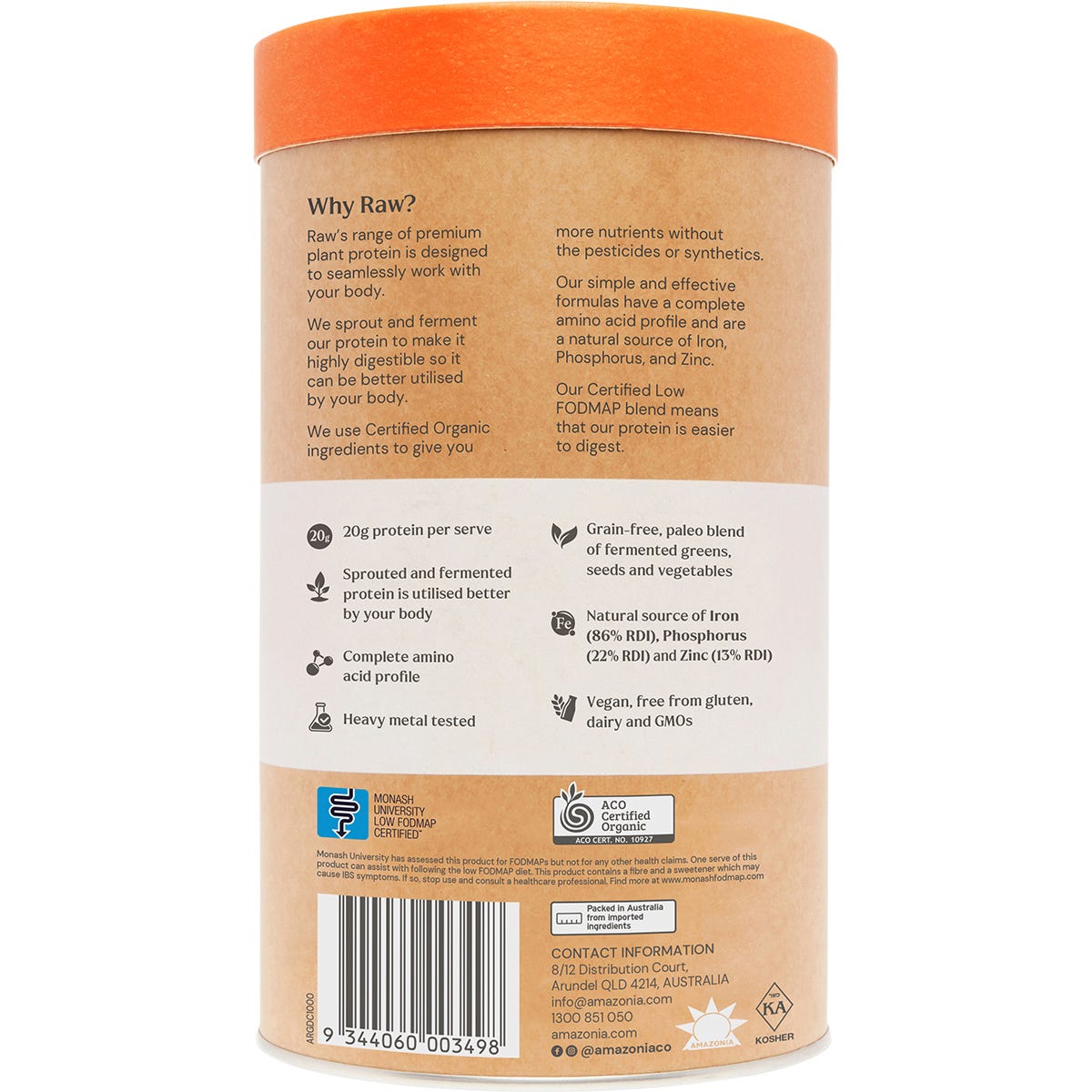 Amazonia Raw Gentle Digest Paleo Protein Chocolate 1kg - Amazonia