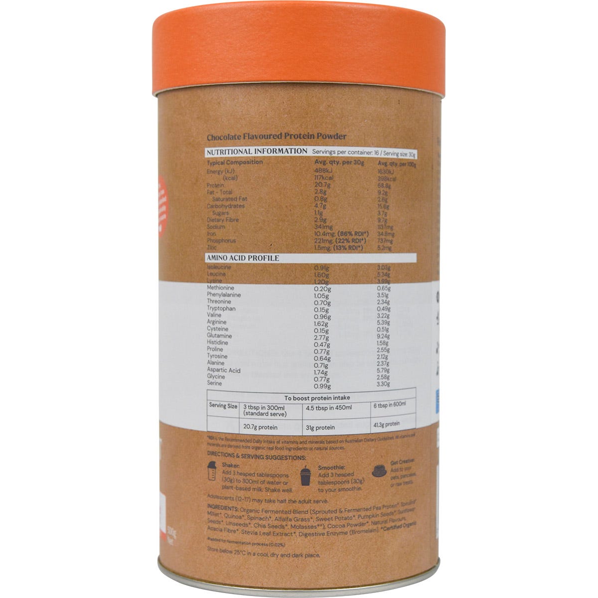 Amazonia Raw Gentle Digest Paleo Protein Chocolate 500g - Amazonia