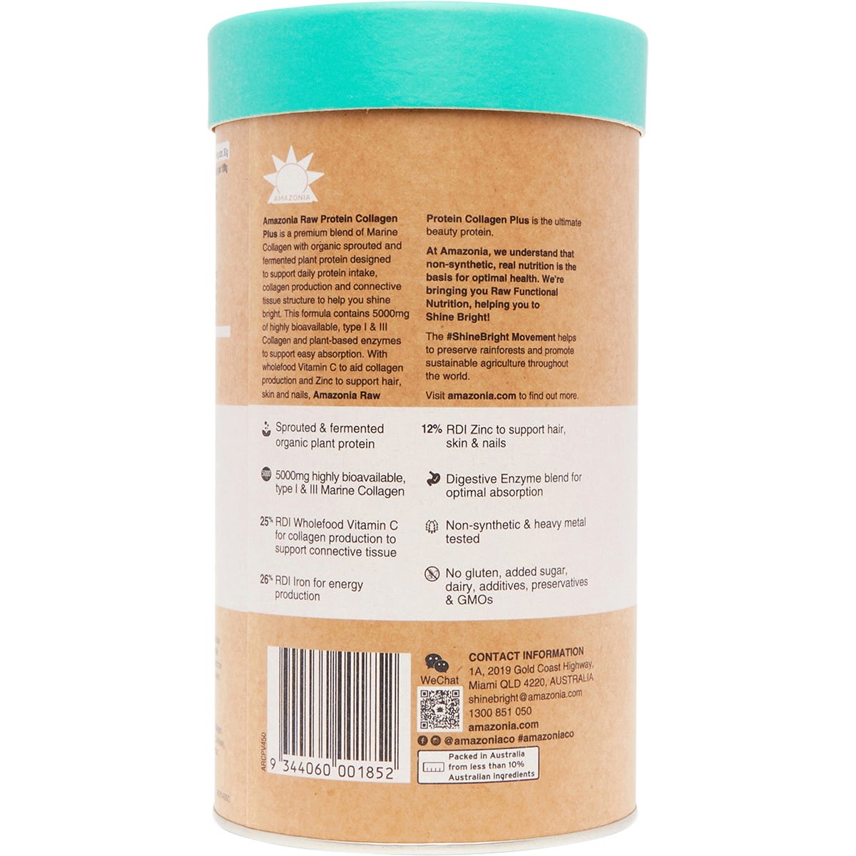 Amazonia Raw Protein Collagen Plus Vanilla Maple 450g - Amazonia