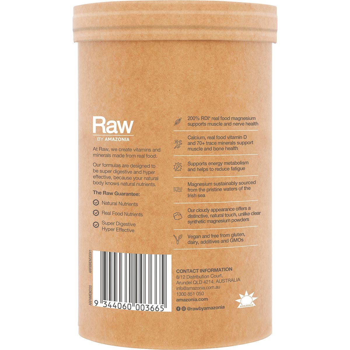 Amazonia Raw Muscle Magnesium Creamy Mango 200g - Amazonia