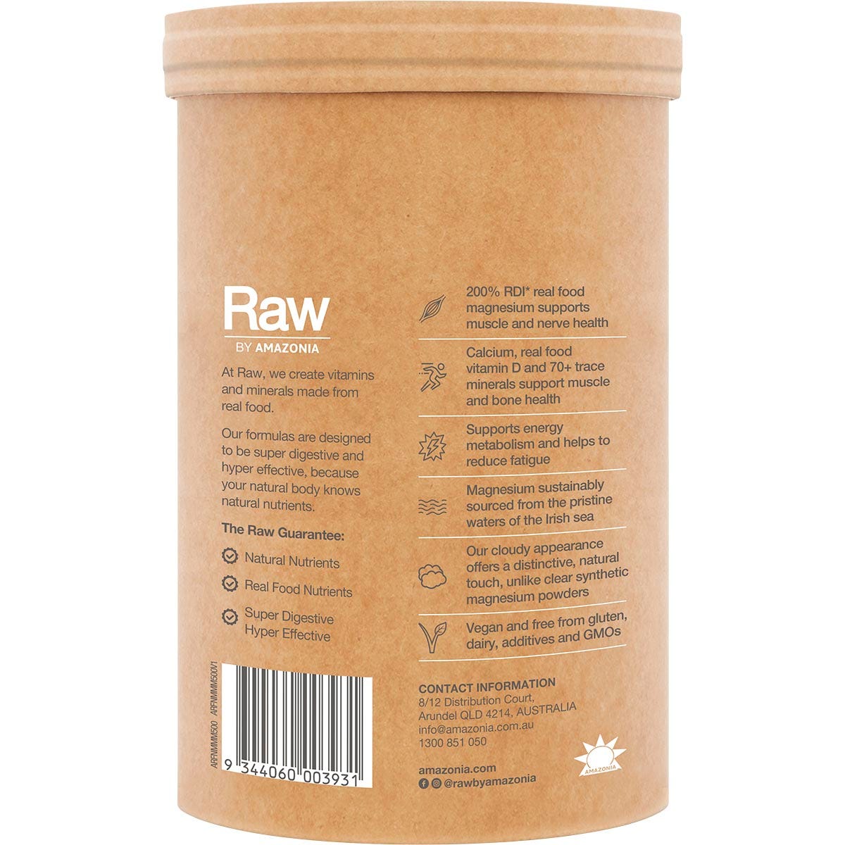 Amazonia Raw Muscle Magnesium Creamy Mango 500g - Amazonia