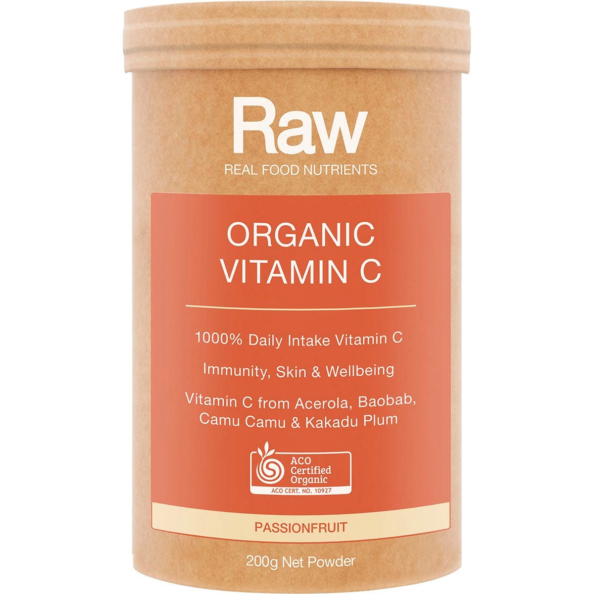 Amazonia Raw Organic Vitamin C Passionfruit 200g - Amazonia