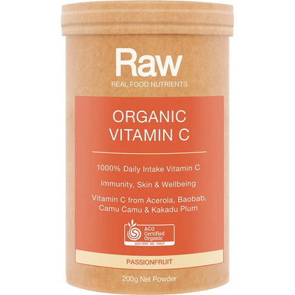 Amazonia Raw Organic Vitamin C Passionfruit 200g - Amazonia