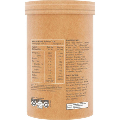 Amazonia Raw Organic Vitamin C Passionfruit 200g - Amazonia