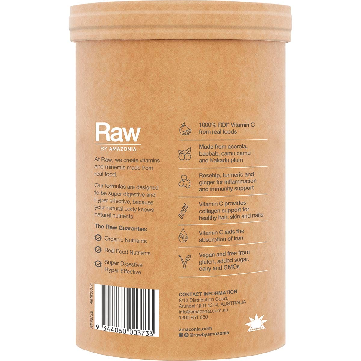 Amazonia Raw Organic Vitamin C Passionfruit 500g - Amazonia