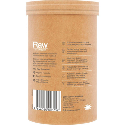 Amazonia Raw Organic Greens Vanilla Mint 200g - Amazonia