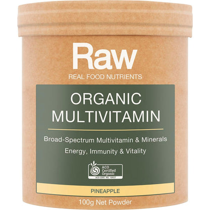 Amazonia Raw Organic Multivitamin Pineapple 100g - Amazonia