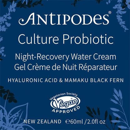 Antipodes Culture Probiotic Night Recovery Water Cream 60ml - Antipodes