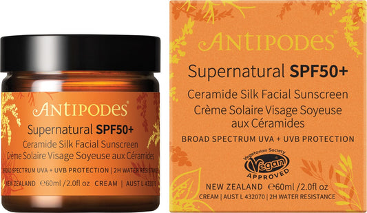 Antipodes Supernatural SPF50+ Ceramide Silk Sunscreen 60ml - Antipodes