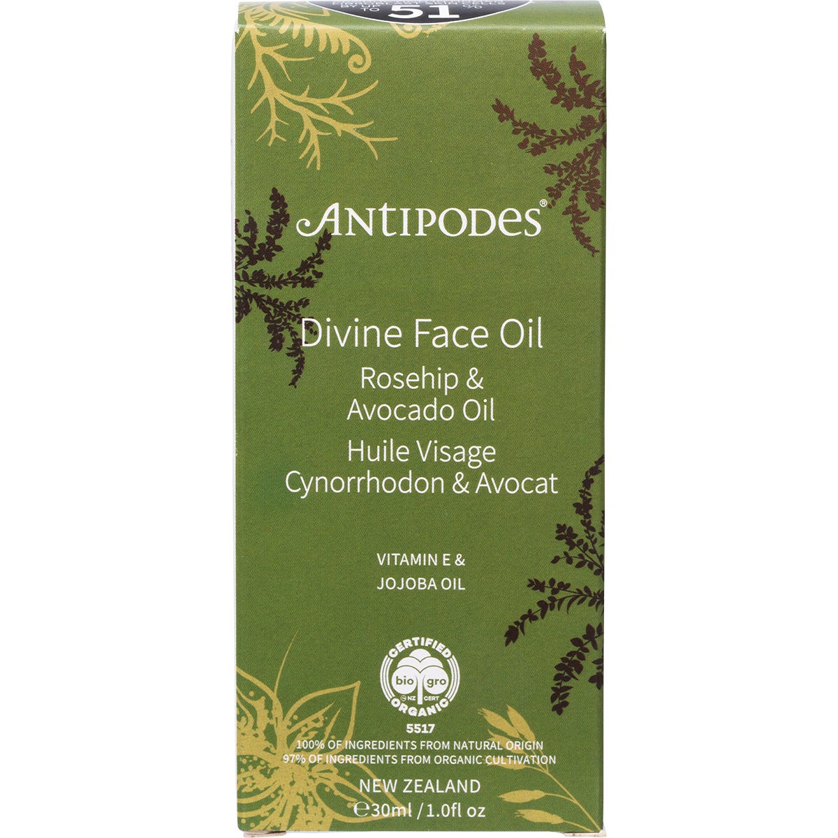 Antipodes Divine Rosehip & Avocado Oil Face Oil 30ml - Antipodes