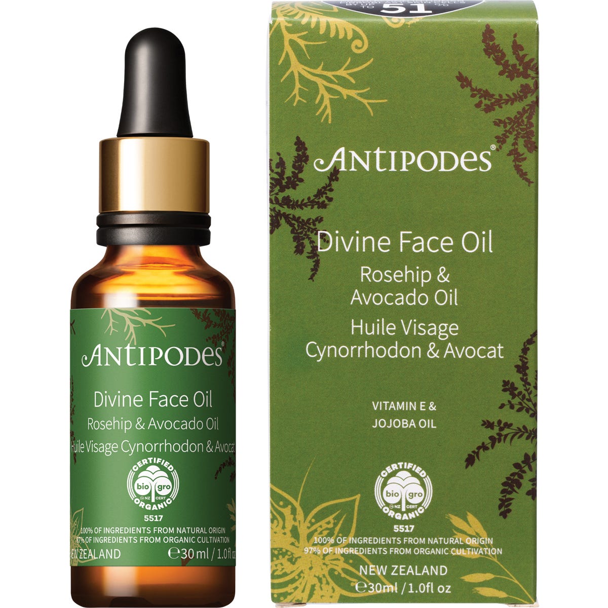 Antipodes Divine Rosehip & Avocado Oil Face Oil 30ml - Antipodes