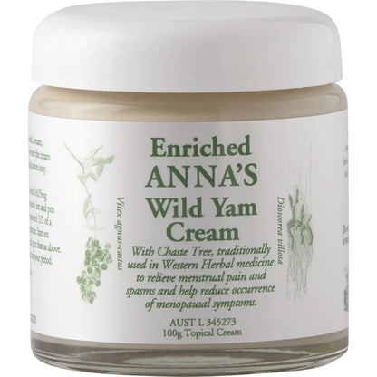 Anna's Wild Yam Cream (Her) Menstrual & Menopausal Symptoms 100g