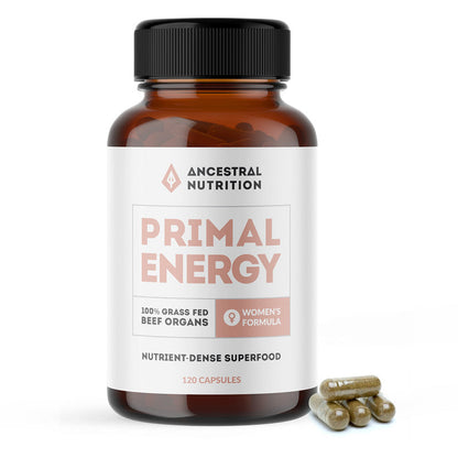 Ancestral Nutrition Primal Energy Women - Grass Fed Beef Organ Superfood - 30 Servings