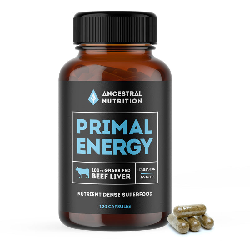 Ancestral Nutrition Primal Energy - Grass Fed Beef Liver - 30 Servings