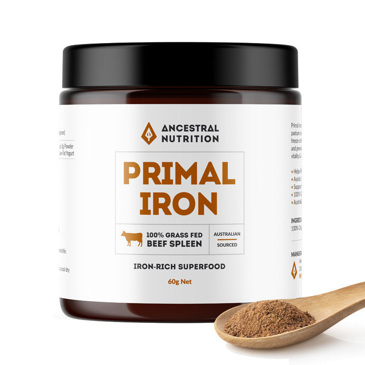 Ancestral Nutrition Primal Iron - Grass Fed Beef Spleen - 30 Servings