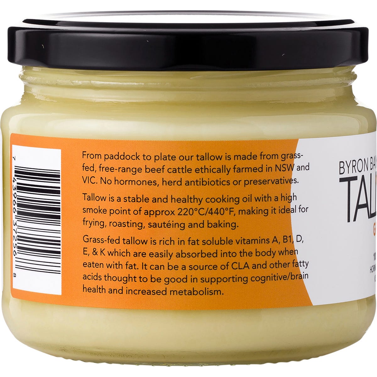 BYRON BAY TALLOW Grass Fed Beef Tallow 275g - BYRON BAY TALLOW