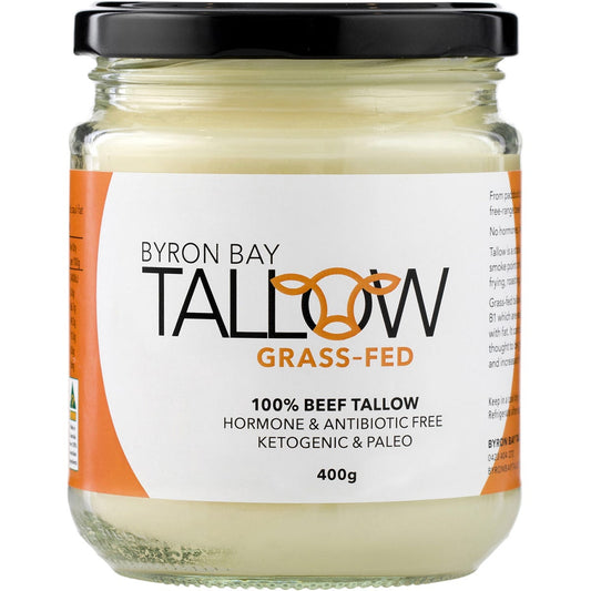 BYRON BAY TALLOW Grass Fed Beef Tallow 400g - BYRON BAY TALLOW
