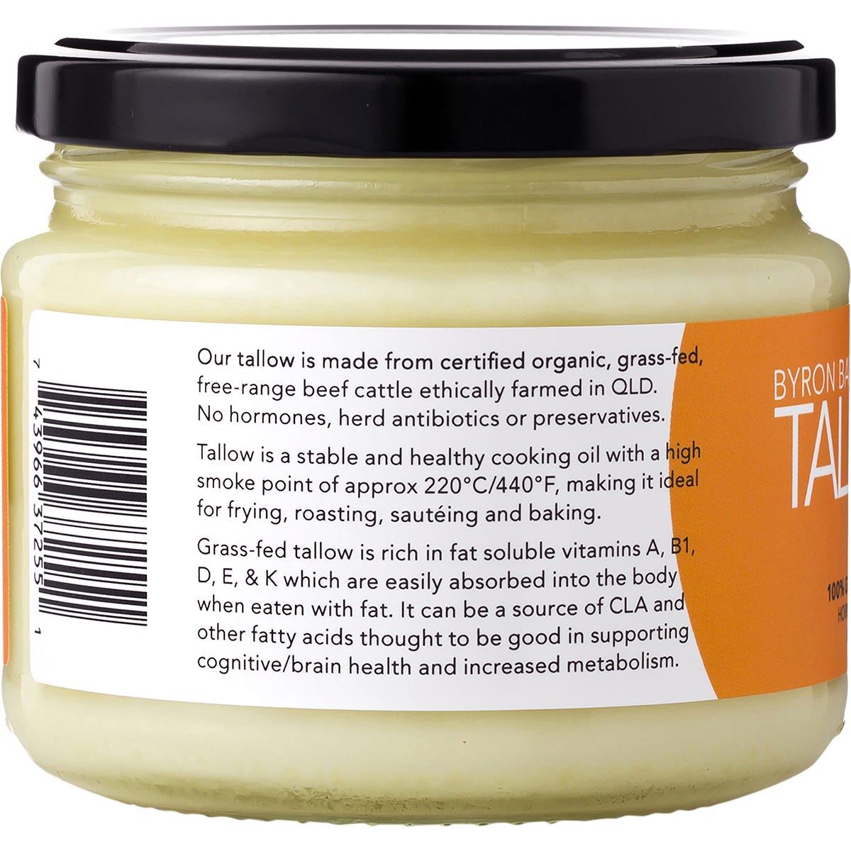 BYRON BAY TALLOW Organic Grass Fed Beef Tallow 275g - BYRON BAY TALLOW
