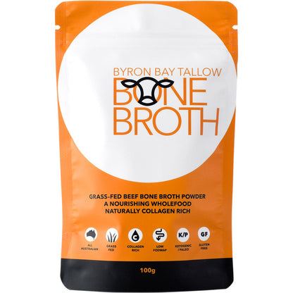 BYRON BAY TALLOW Grass Fed Beef Bone Broth Powder 100g - BYRON BAY TALLOW