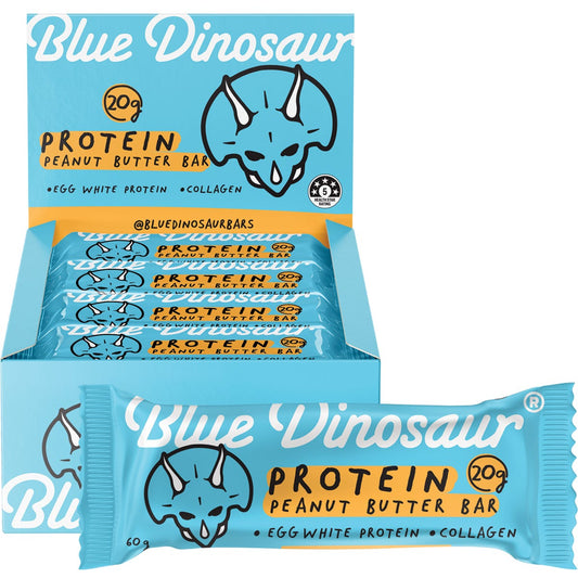 Blue Dinosaur Peanut Butter Protein Bar  12x60g - Blue Dinosaur