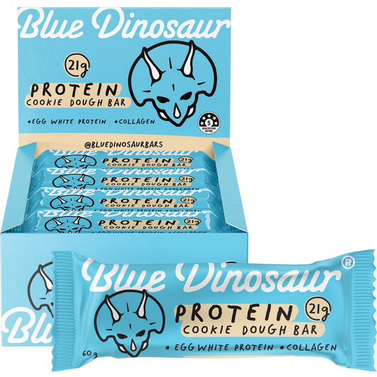 Blue Dinosaur Cookie Dough Protein Bar 12x60g - Blue Dinosaur