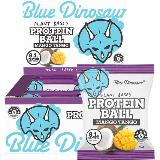 Blue Dinosaur Protein Ball Mango Tango 12x40g - Blue Dinosaur