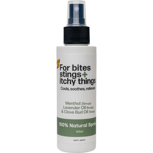 Bug-Grrr Off For bites stings + itchy things 100% Natural Spray 100ml - Bug-Grrr Off