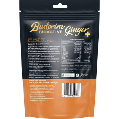 Buderim Ginger BioActive+ Gummie Bears 150g - Buderim Ginger