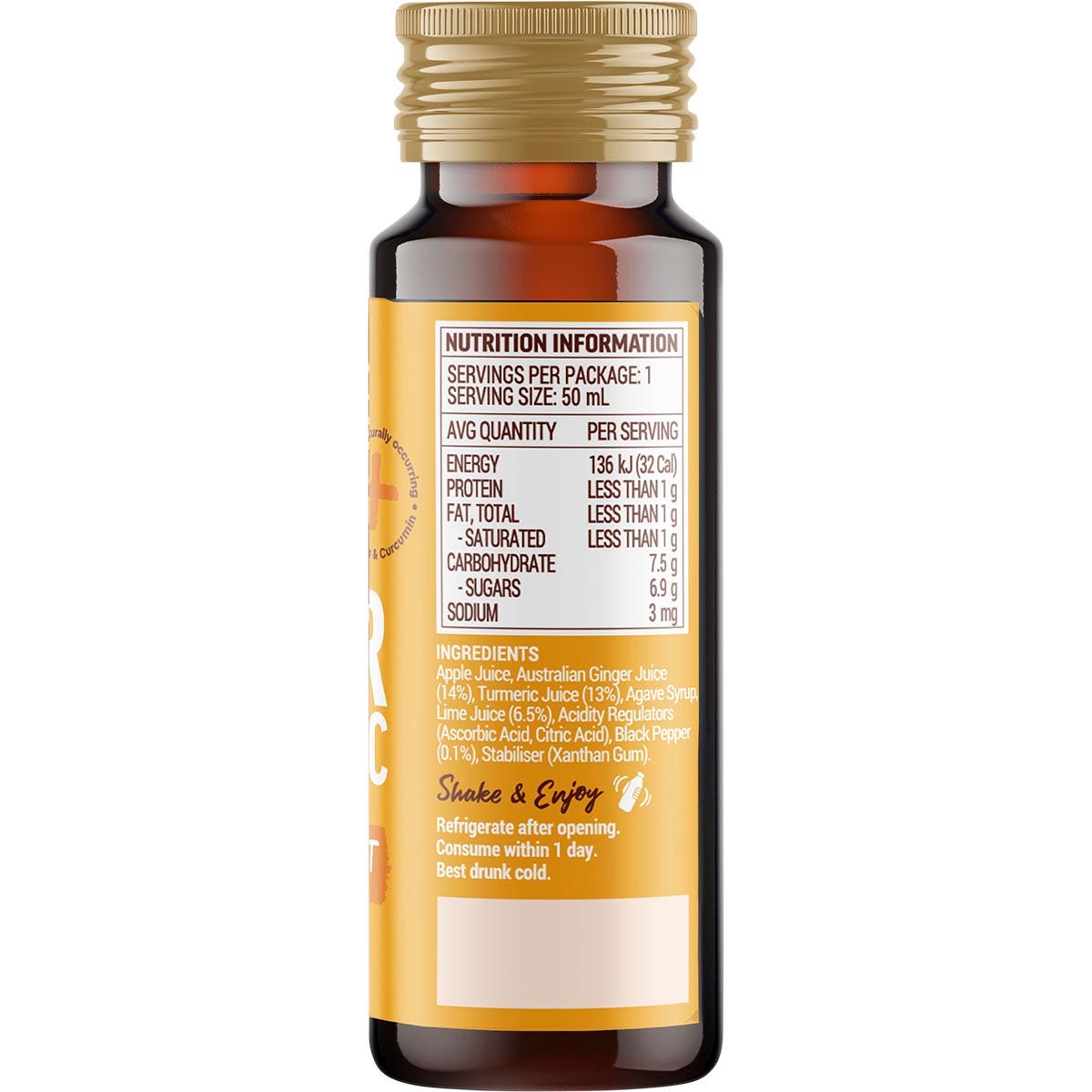 Buderim Ginger Ginger & Turmeric Wellness Shot 10x50ml - Buderim Ginger