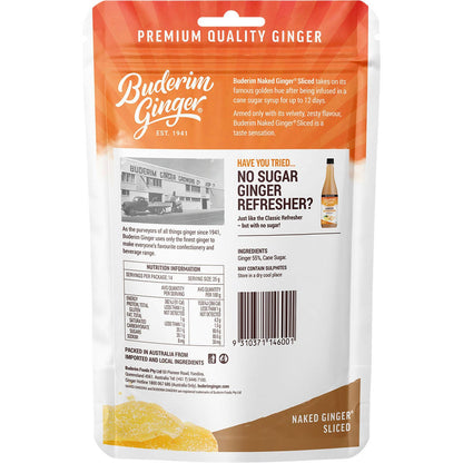 Buderim Ginger Naked Ginger Sliced 350g - Buderim Ginger