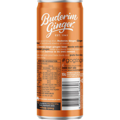 Buderim Ginger Ginger Beer Non Alcoholic 4x250ml - Buderim Ginger