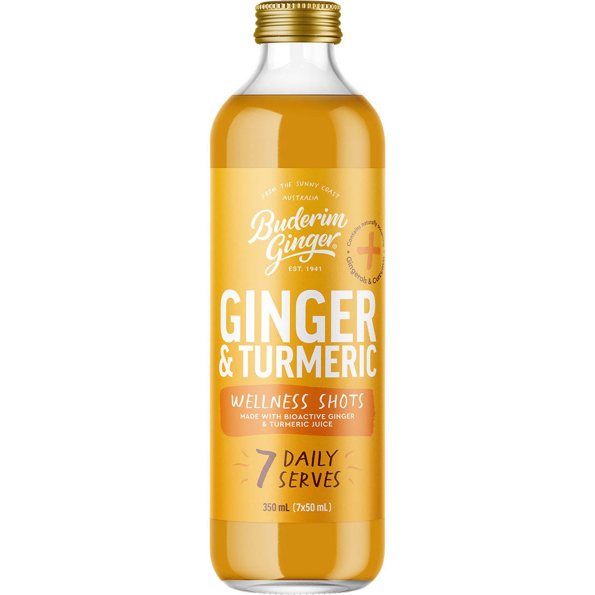 Buderim Ginger Ginger & Turmeric Wellness Shots 350ml - Buderim Ginger