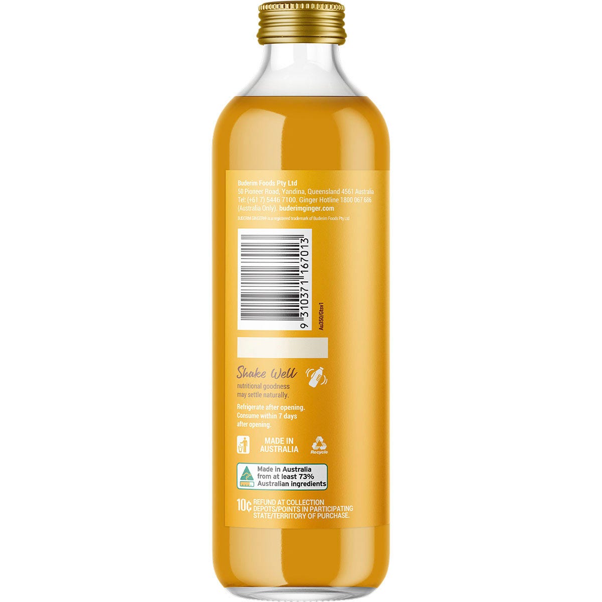 Buderim Ginger Ginger & Turmeric Wellness Shots 350ml - Buderim Ginger