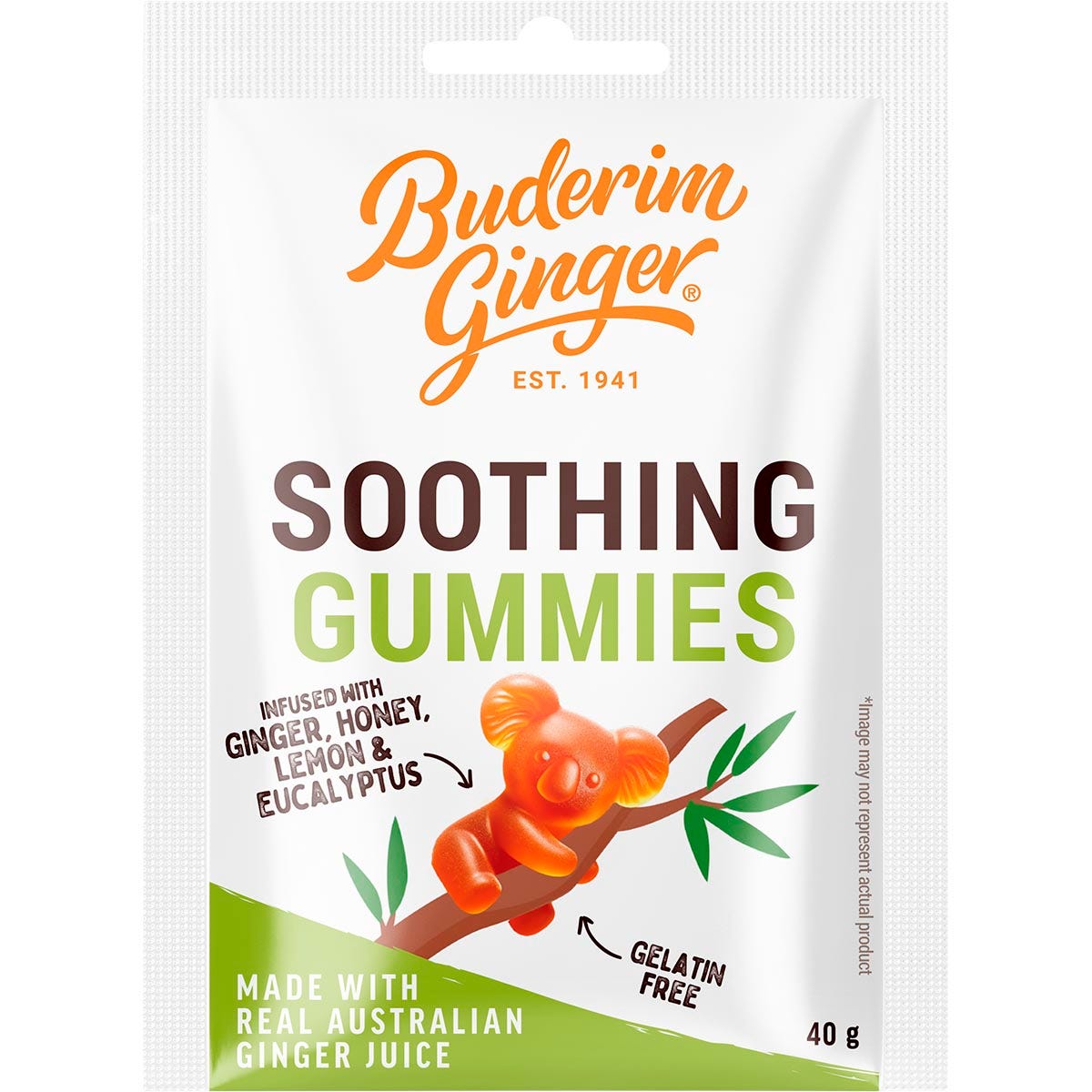 Buderim Ginger Soothing Gummies 12x40g - Buderim Ginger