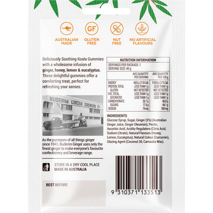 Buderim Ginger Soothing Gummies 12x40g - Buderim Ginger
