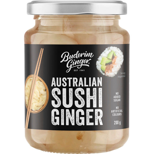 Buderim Ginger Australian Sushi Ginger 200g - Buderim Ginger