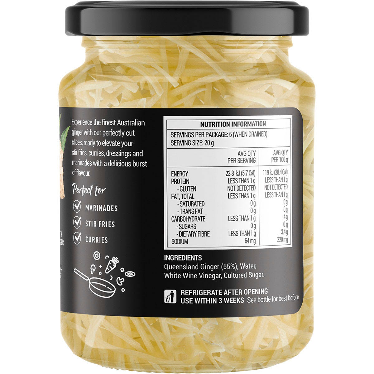 Buderim Ginger Australian Ready Cut Ginger 200g - Buderim Ginger