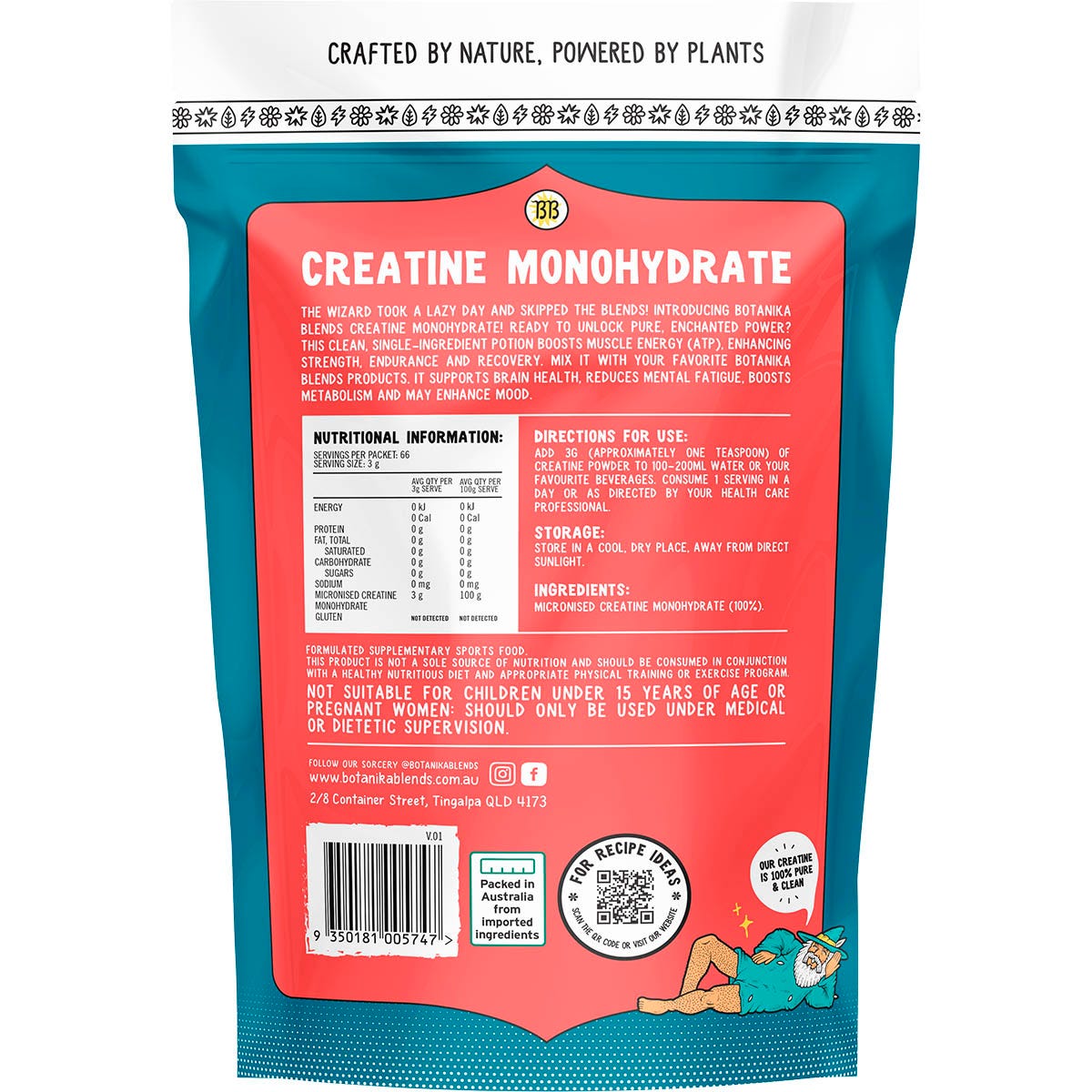 Botanika Blends Creatine Monohydrate 200g - Botanika Blends
